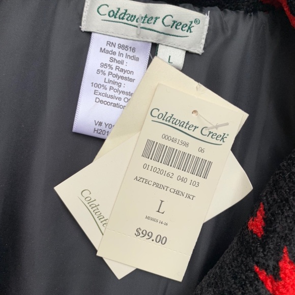Deadstock Vintage Cold Water Creek Cardigan Coat Sweater jacket Womens Large - Picture 4 of 9